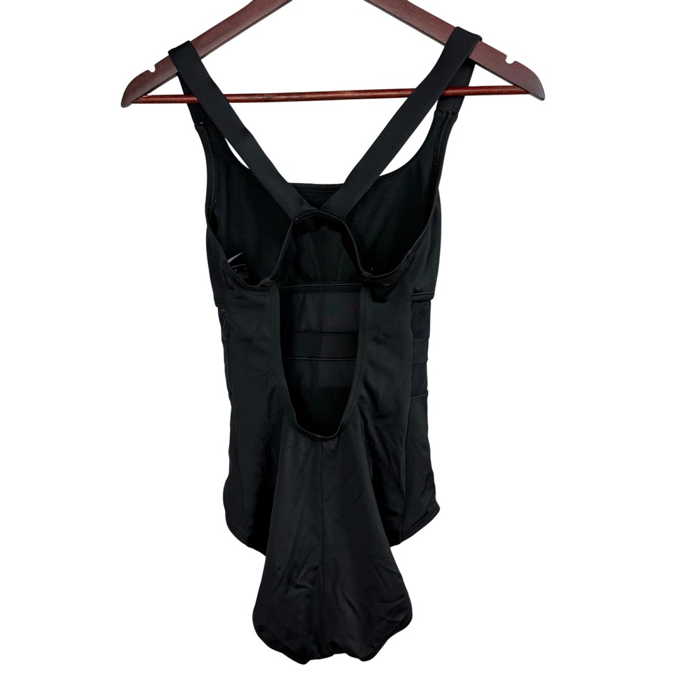 Nike Swim Mesh One-Piece Swimsuit Women's S‎ Black Sheer Athletic - Picture 2 of 7